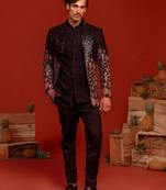 Zainab black jodhpuri set