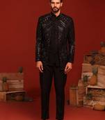 Anmay black jodhpuri set