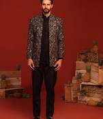 Pradyut black jodhpuri set