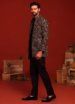 Pradyut black jodhpuri set 3