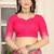 Pink linen cotton digital printed saree