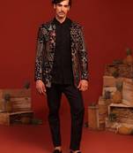 Trilok black jodhpuri set