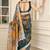 Green linen cotton digital printed saree