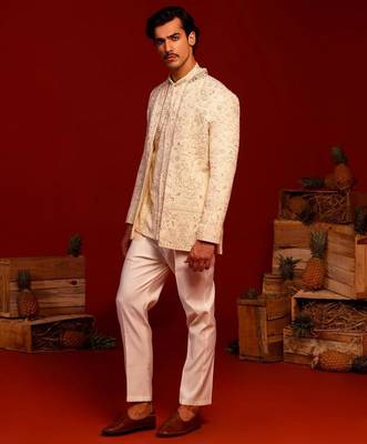 Sampat cream jodhpuri set 1