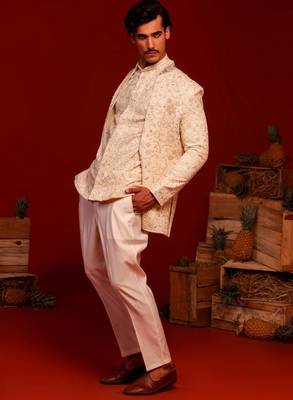 Sampat cream jodhpuri set 4