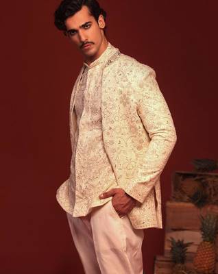 Sampat cream jodhpuri set 5