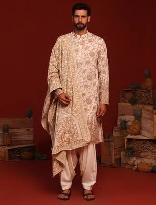 Madhur ivory kurta set 1
