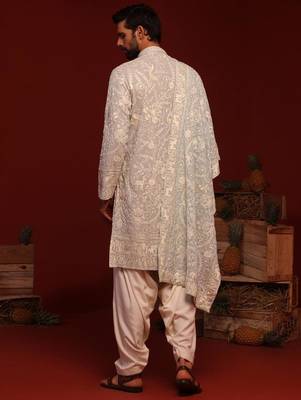 Bhavik Off White kurta set 4