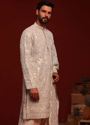 Bhavik Off White kurta set 5