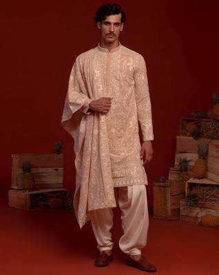 Adith pink kurta set 1