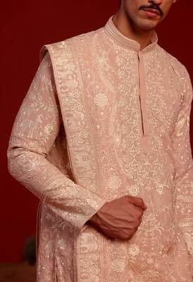 Adith pink kurta set 5