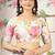 Off white linen cotton digital printed saree