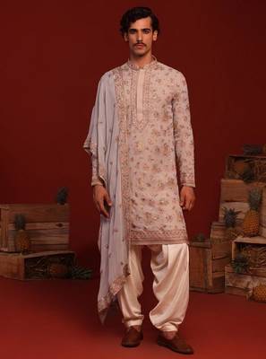 Maitreya sky Beige kurta set 1