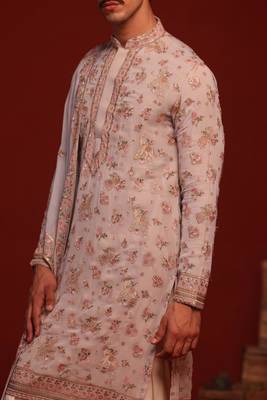 Maitreya sky Beige kurta set 4