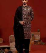 Vidhur black kurta set