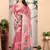 Pink linen cotton digital printed saree