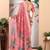 Pink linen cotton digital printed saree
