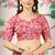 Pink linen cotton digital printed saree