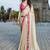 Beige georgette bandhani saree