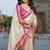 Beige georgette bandhani saree