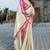 Beige georgette bandhani saree