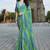 Blue georgette bandhani saree