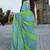 Blue georgette bandhani saree