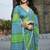 Blue georgette bandhani saree
