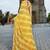 Yellow georgette bandhani saree