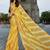 Yellow georgette bandhani saree