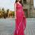 Pink georgette bandhani saree