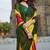 Yellow georgette bandhani saree