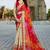 Red georgette bandhani saree