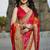 Red georgette bandhani saree