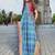 Blue georgette bandhani saree