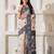 Black linen cotton saree