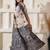 Black linen cotton saree