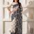 Black linen cotton saree