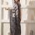 Black linen cotton saree