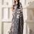 Black linen cotton saree
