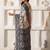 Black linen cotton saree