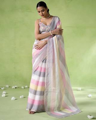 Multy cotton blend printed saree 1