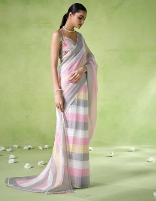 Multy cotton blend printed saree 5
