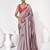Lavender georgette printed saree