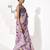 Purple cotton blend printed saree