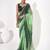 Green georgette printed saree