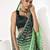 Green georgette printed saree