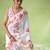 Off white cotton blend printed saree