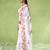 Off white cotton blend printed saree