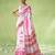 Off white cotton blend printed saree